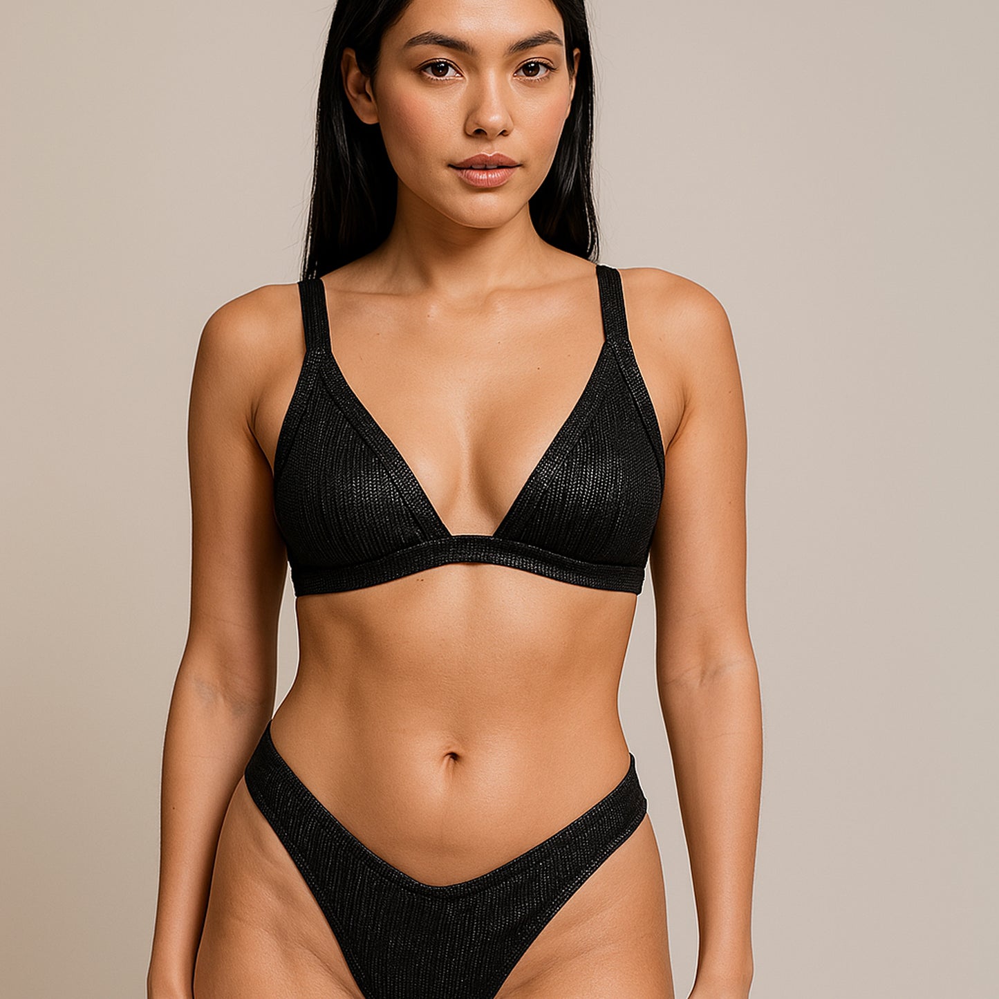 Sparkle Triangle Bikini Set Top & Bottom