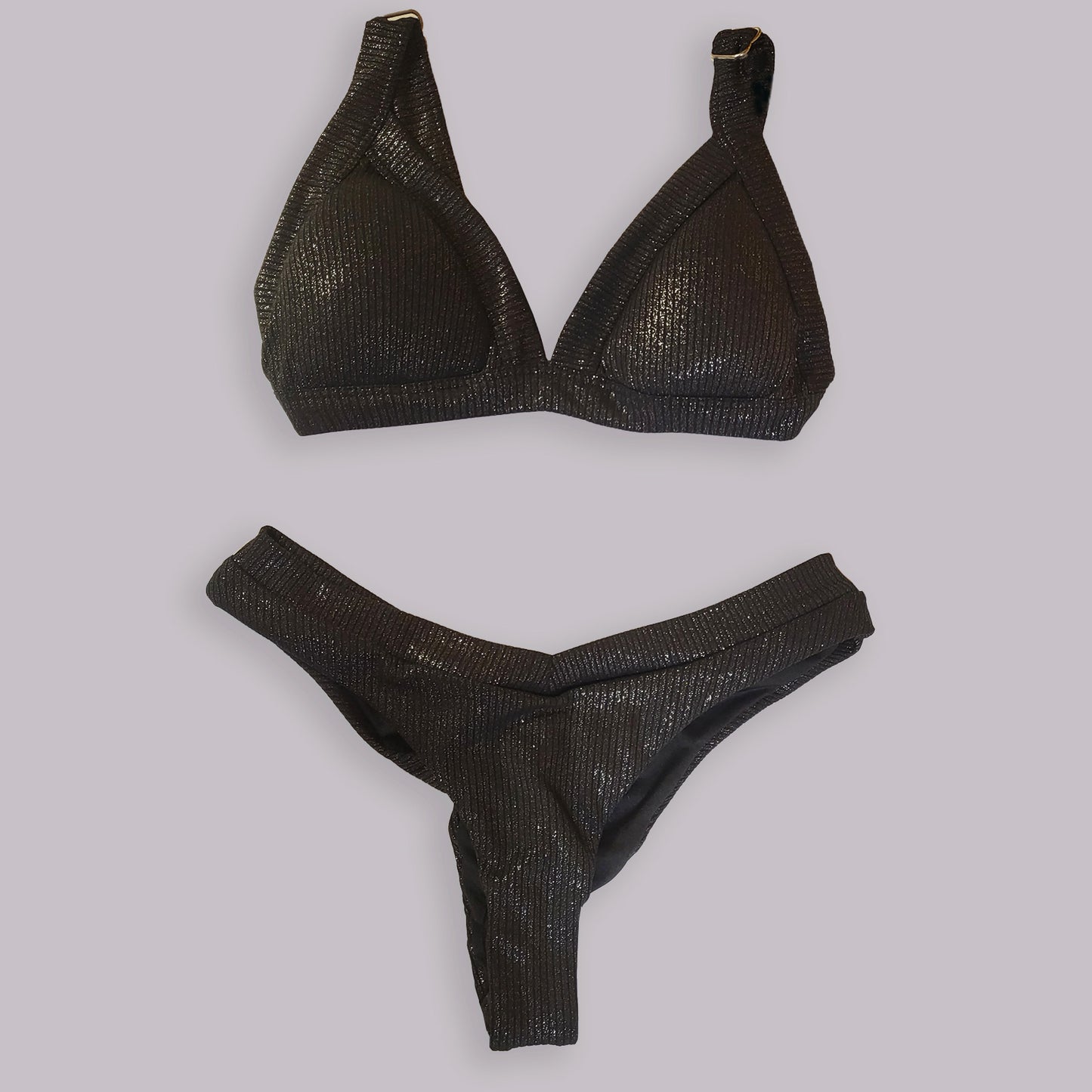 Sparkle Triangle Bikini Set Top & Bottom